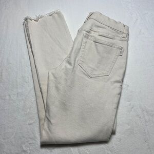 High Rise Cream Jeans